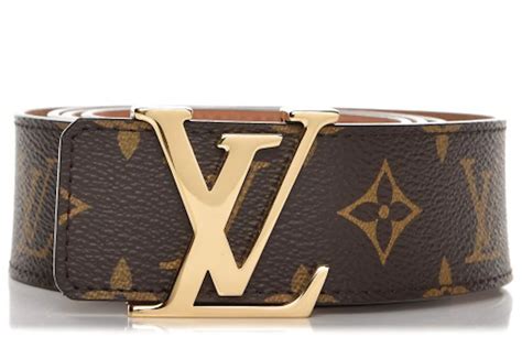 louis vuitton belt initiales monogram brown brass